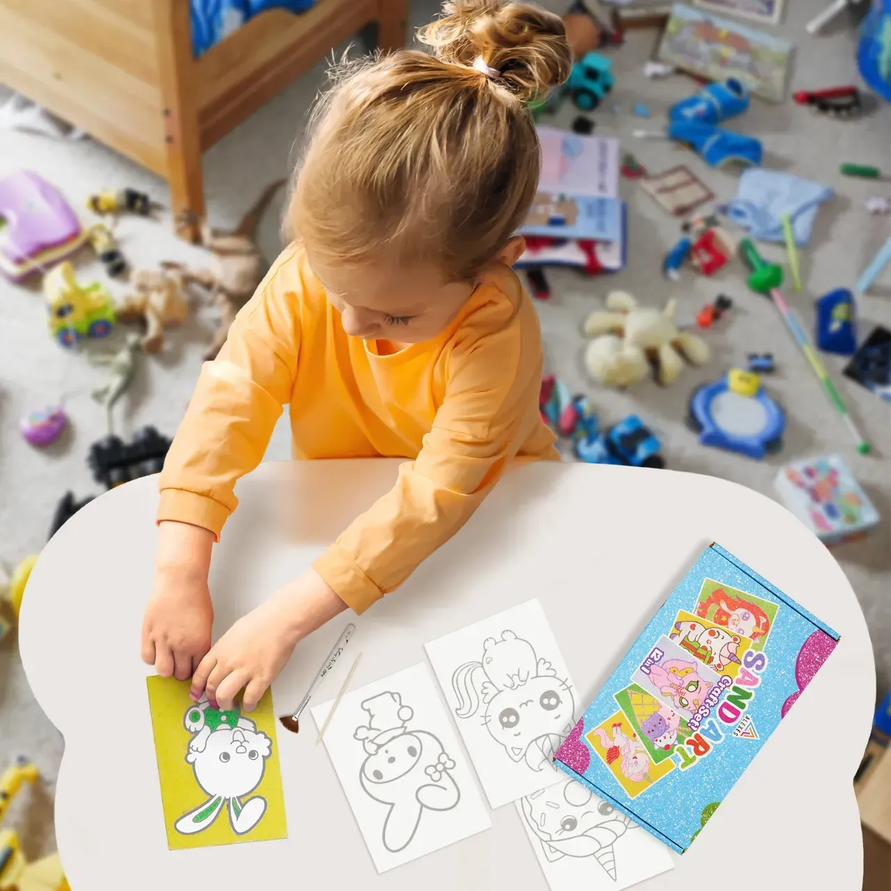 Дитячий набір для творчості "Картина з піску Sand Art 12 в 1", KP-008 6