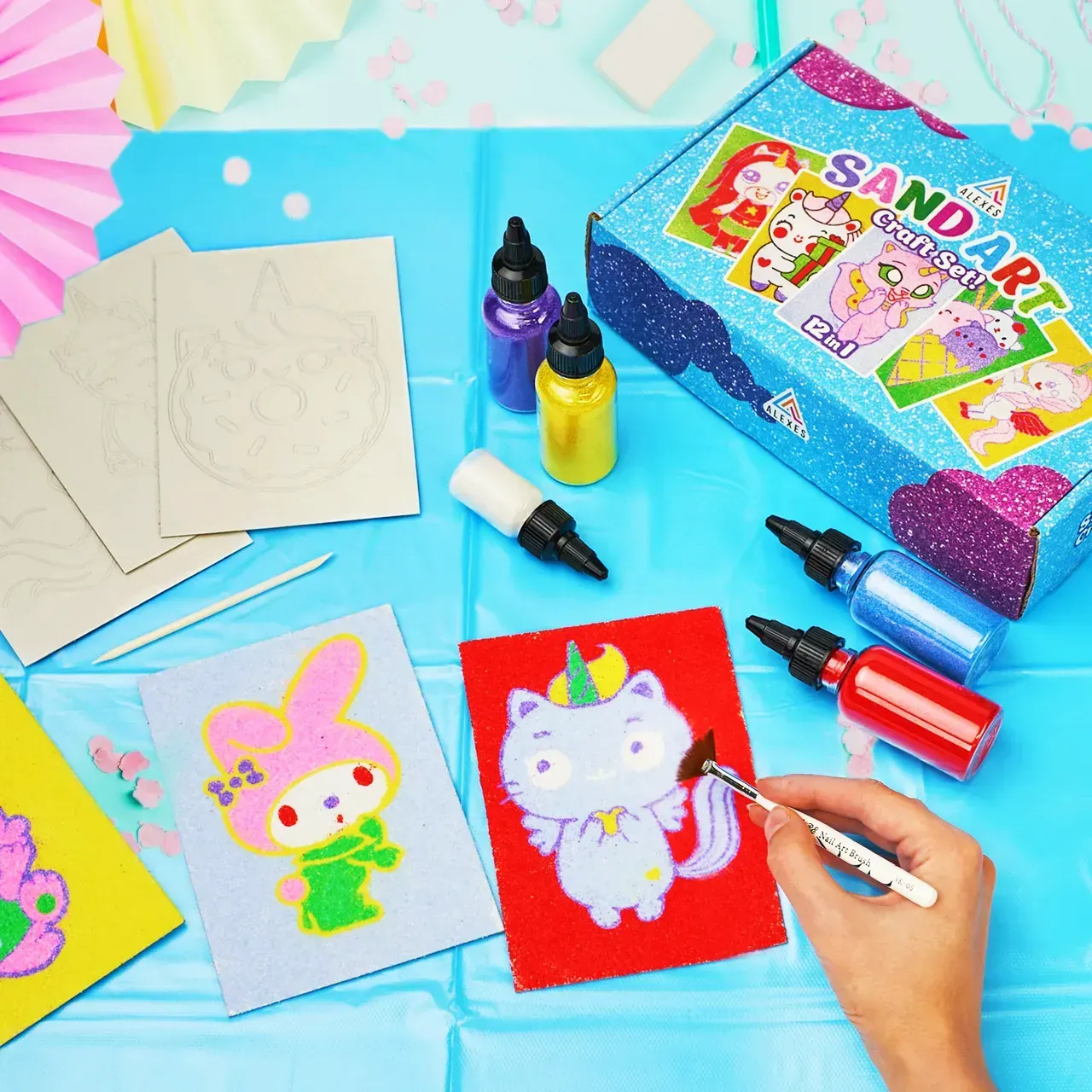 Дитячий набір для творчості "Картина з піску Sand Art 12 в 1", KP-008 5