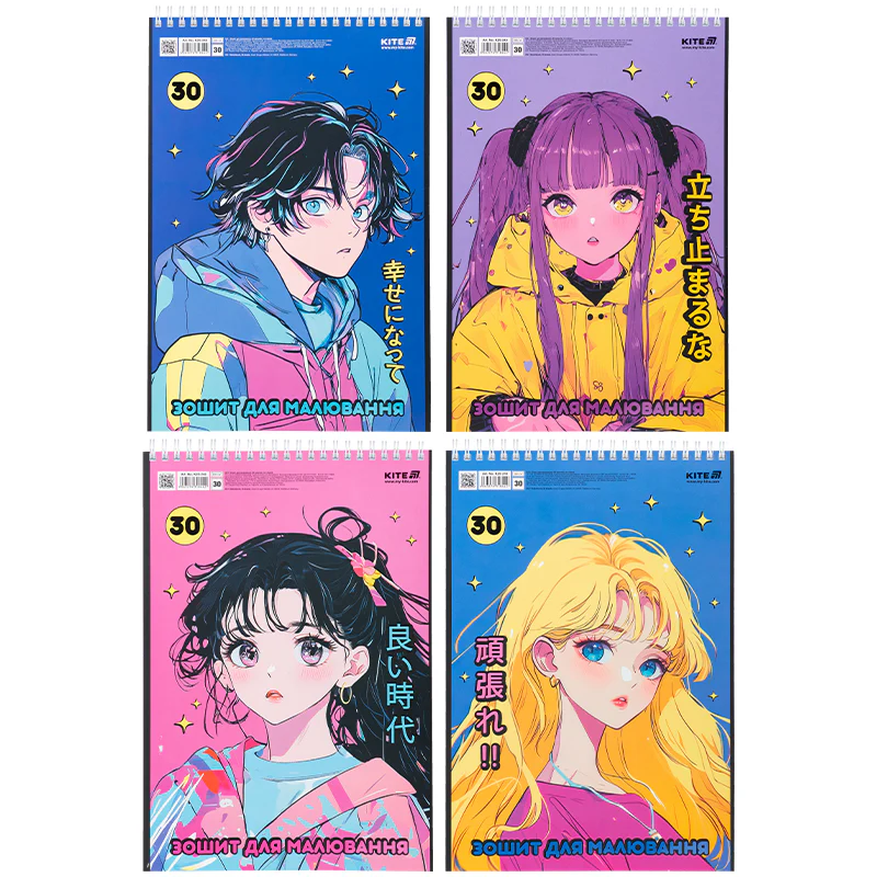 Альбом для рисования 30 л., спир., софт тач + УФ лак, Kite, K25-243