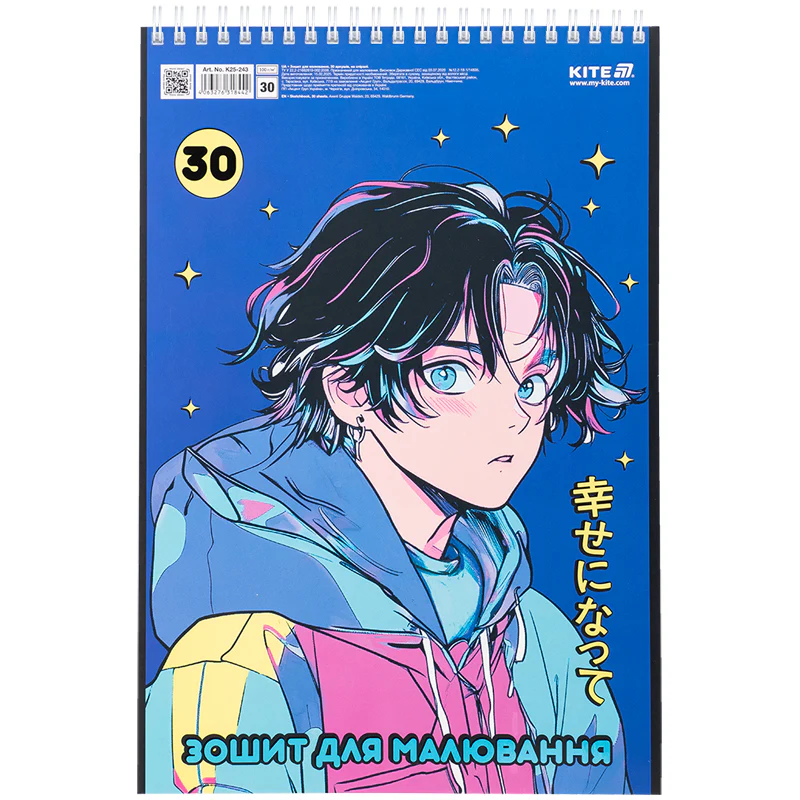 Альбом для рисования 30 л., спир., софт тач + УФ лак, Kite, K25-243 2