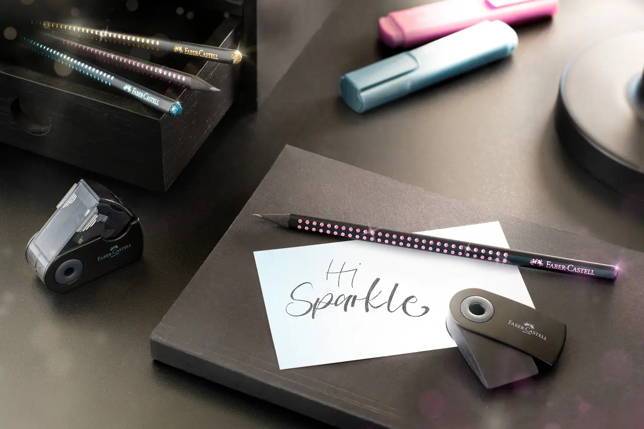 Набор Sparkle Midnight rose 2 карандаша + резинка + чинка, в блистере, 118296 Faber-Castell 7