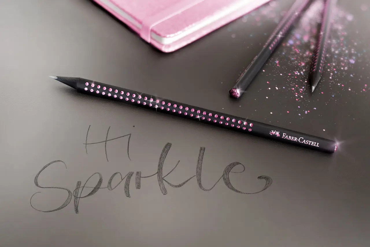Набор Sparkle Midnight rose 2 карандаша + резинка + чинка, в блистере, 118296 Faber-Castell 8