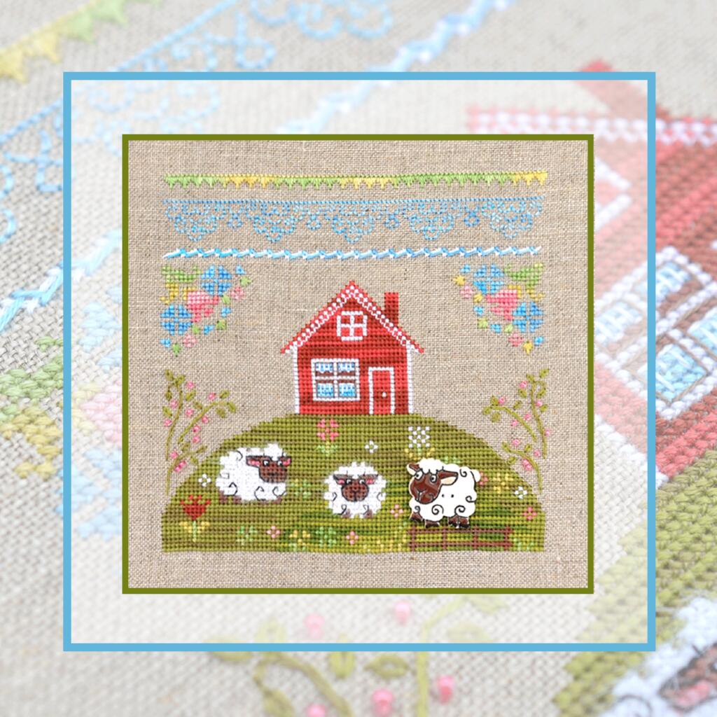 Набор для вышивания крестиком Х-028 "На лугу" 13,5*13,5 см, TelaArtis