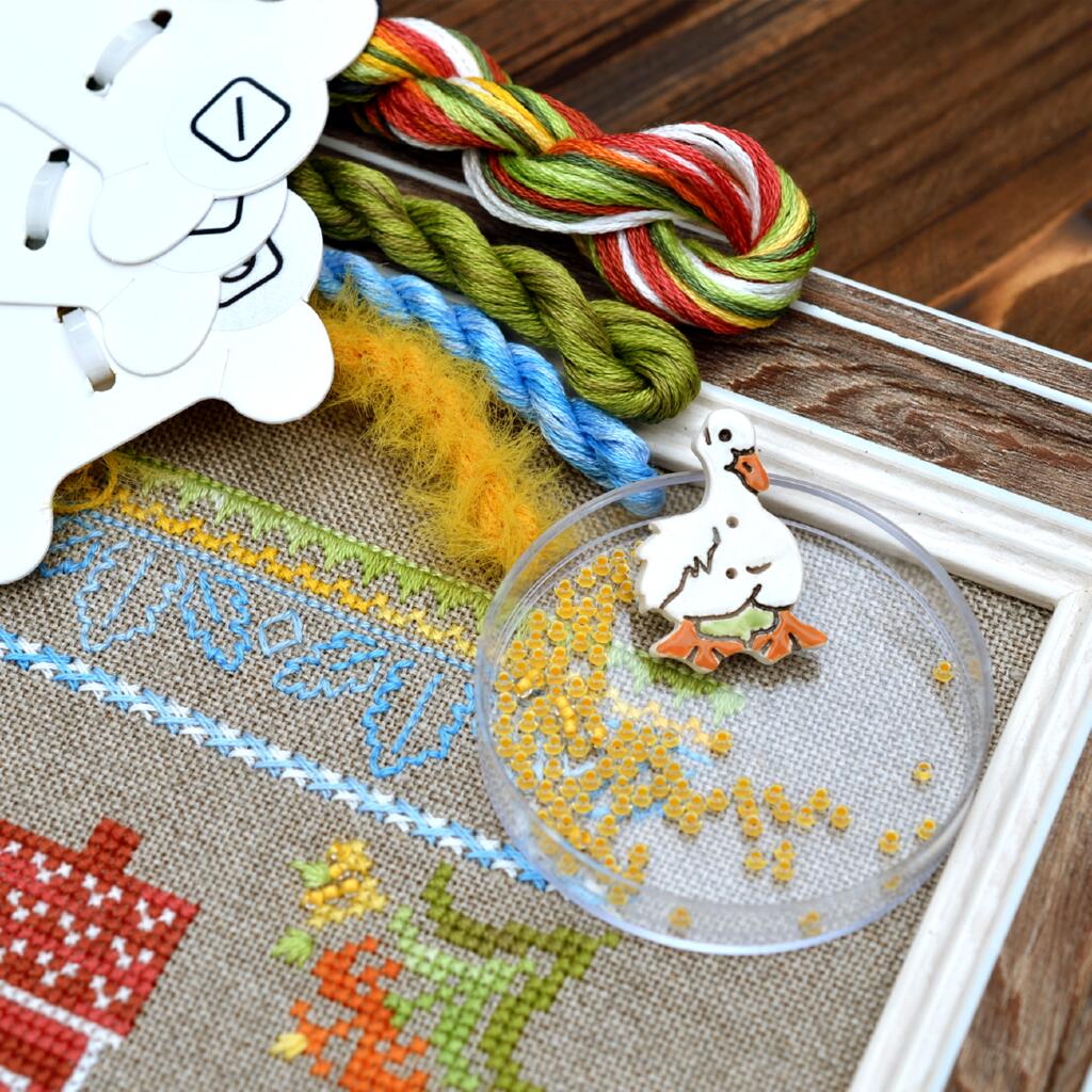 Набор для вышивания крестиком Х-029 "На ставку" 13,5*13,5 см, TelaArtis 7