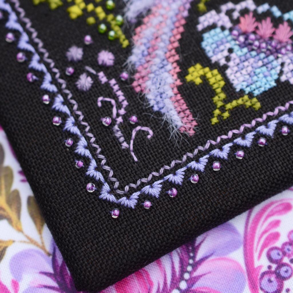 Набор для вышивания крестиком Х-051 "Петриковка. Красота (Одуд)" 11*11 см, TelaArtis 2