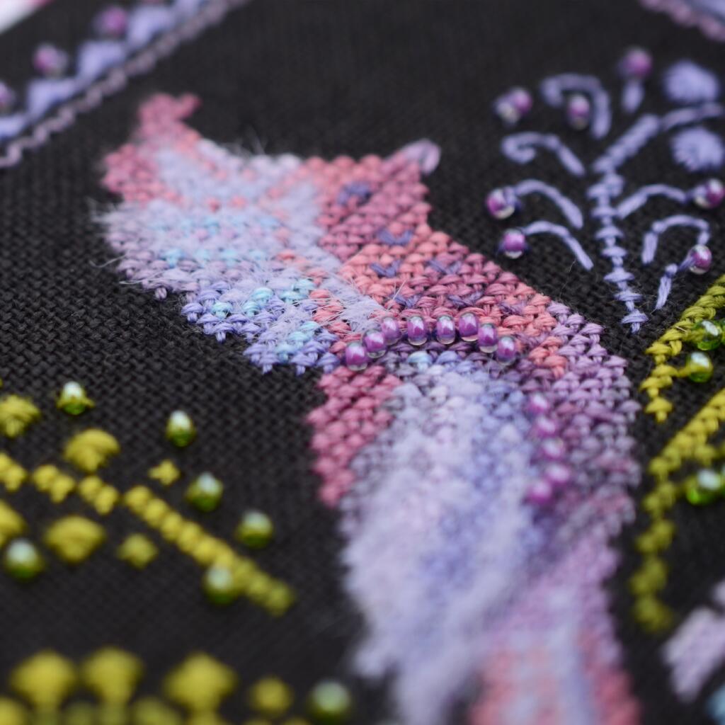 Набор для вышивания крестиком Х-051 "Петриковка. Красота (Одуд)" 11*11 см, TelaArtis 4