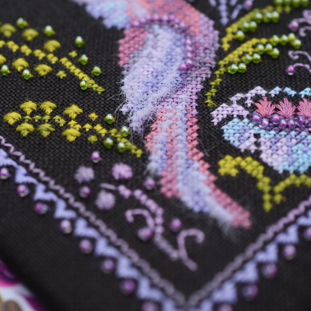 Набор для вышивания крестиком Х-051 "Петриковка. Красота (Одуд)" 11*11 см, TelaArtis 5