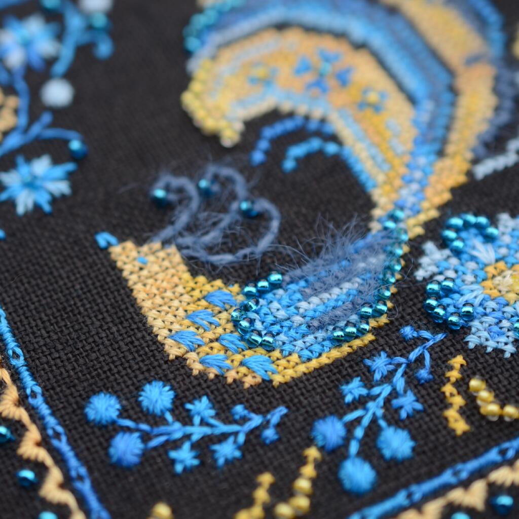 Набор для вышивания крестиком Х-052 "Петриковка. Воля (желто-голубая)" 11*11 см, TelaArtis 2