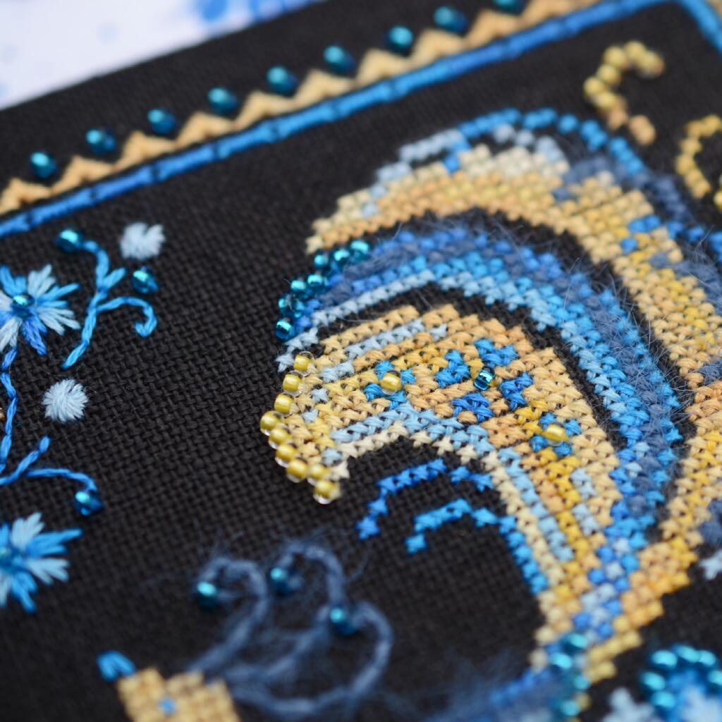 Набор для вышивания крестиком Х-052 "Петриковка. Воля (желто-голубая)" 11*11 см, TelaArtis 5