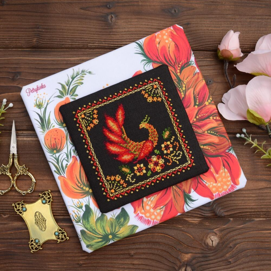 Набор для вышивания крестиком Х-053 "Петриковка. Вдохновение (Жар-птица)" 11*11 см, TelaArtis