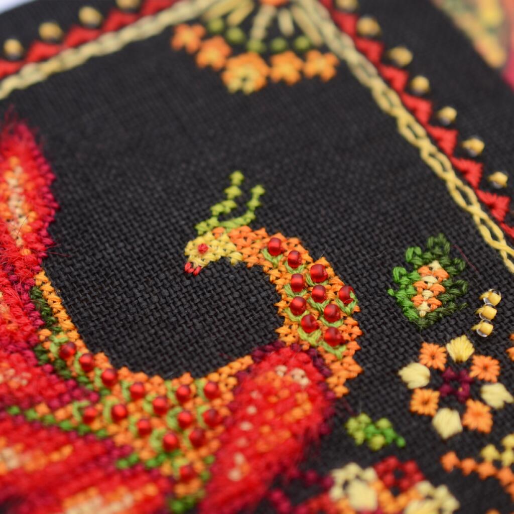 Набор для вышивания крестиком Х-053 "Петриковка. Вдохновение (Жар-птица)" 11*11 см, TelaArtis 2