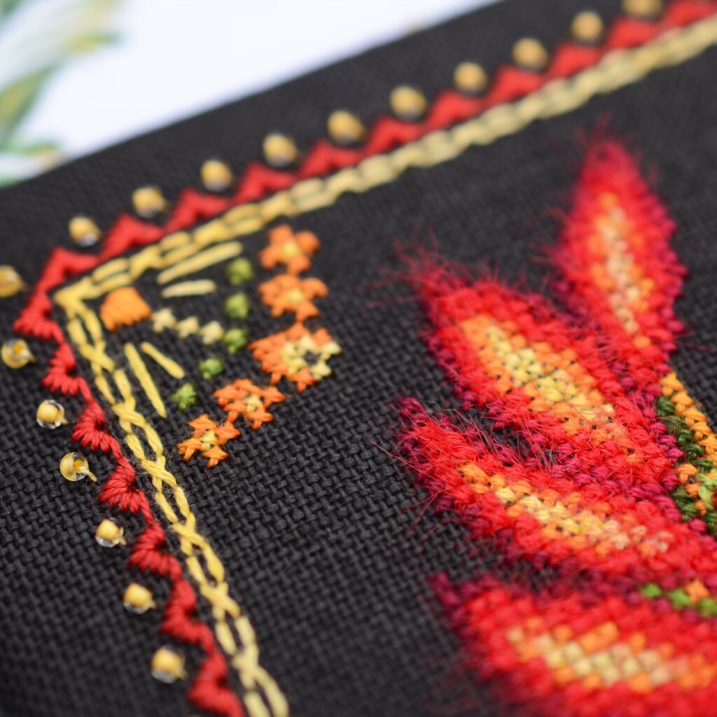 Набор для вышивания крестиком Х-053 "Петриковка. Вдохновение (Жар-птица)" 11*11 см, TelaArtis 3