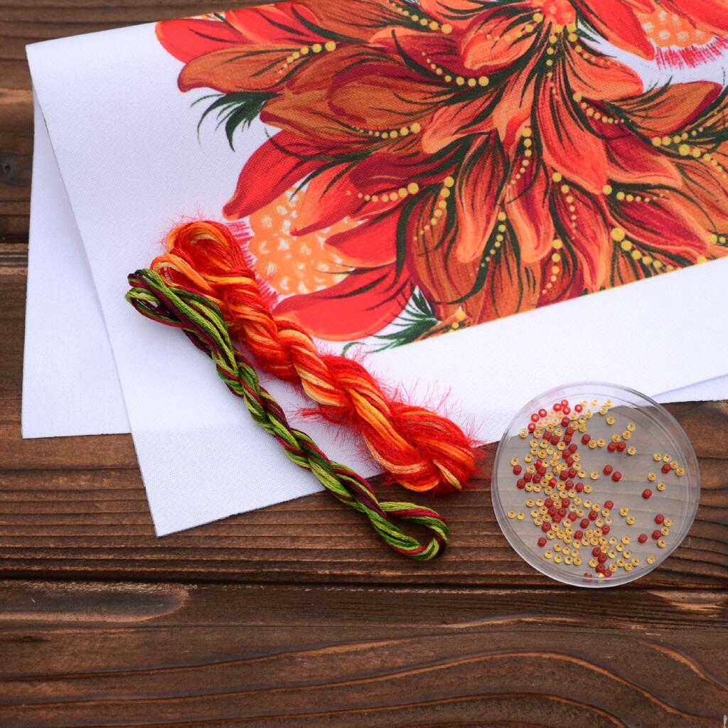 Набор для вышивания крестиком Х-053 "Петриковка. Вдохновение (Жар-птица)" 11*11 см, TelaArtis 6