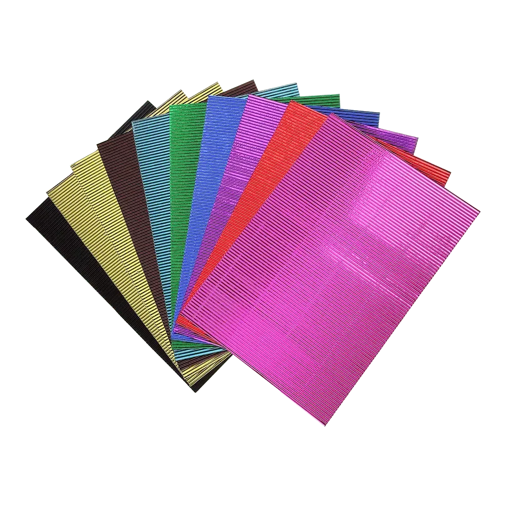 Набор цветного фольгированного гофрокартона А4, 10 л., 10 цв., ZB.1972 1