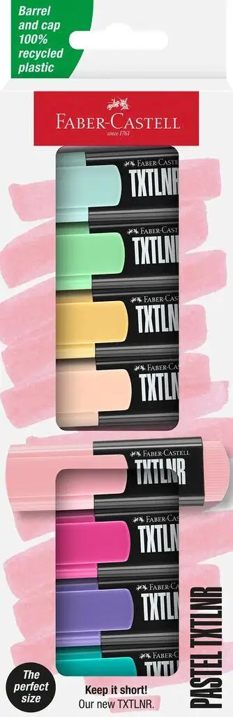 Набір міні-маркерів Textliner Pastel 8 кольорів, 154218 Faber-Castell