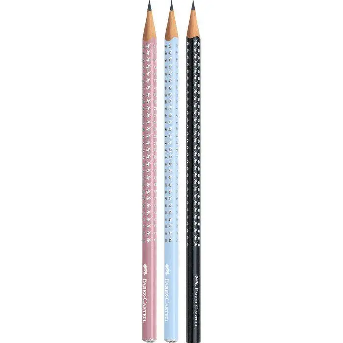 Набор карандашей чернографитный Grip Sparkle Harmony 3 шт. в блистере, 218470 Faber-Castell 1