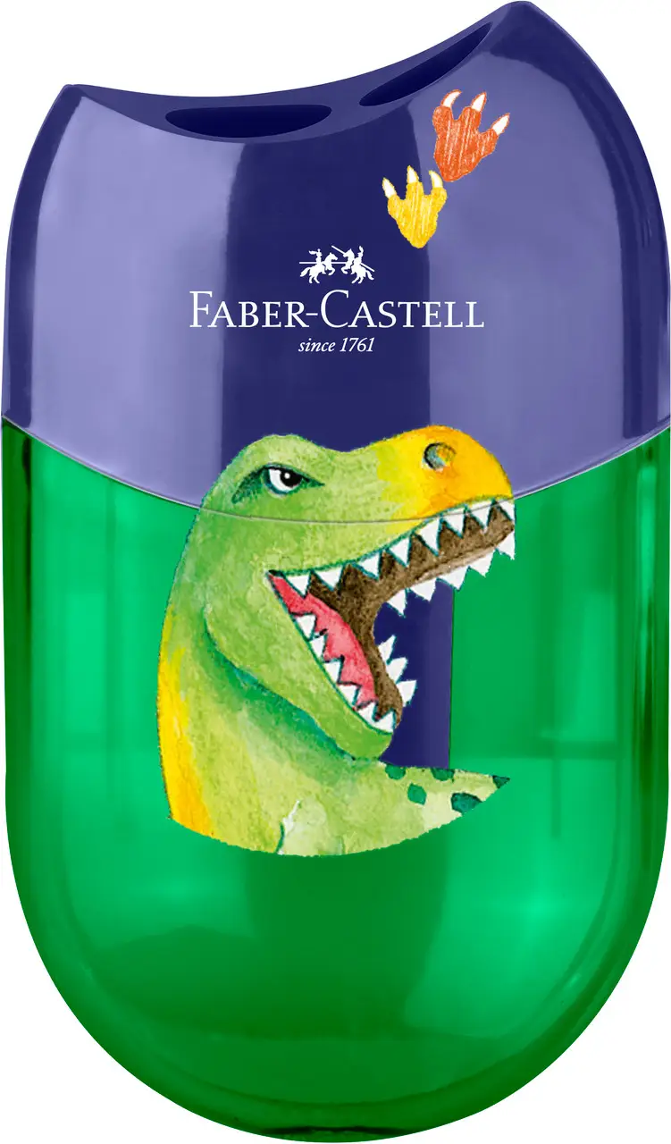 Набор чернографитных карандашей Dino Set + резинка + чинка, фиолетовый, 111519 Faber-Castell 2