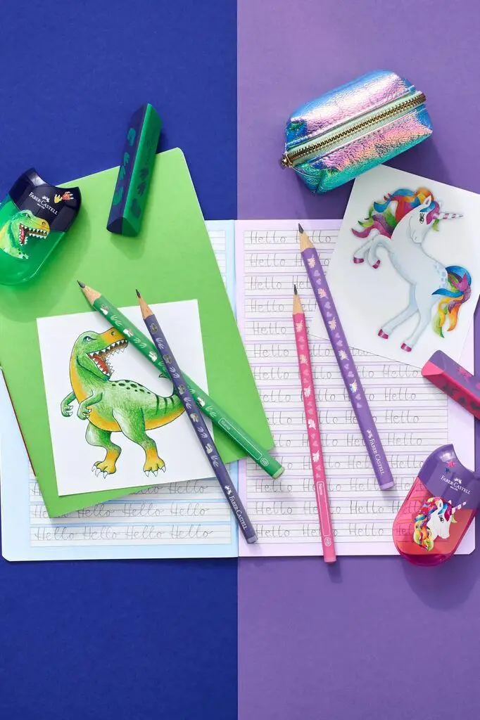 Набор чернографитных карандашей Unicorn Set + резинка, розовый, 111516 Faber-Castell 7