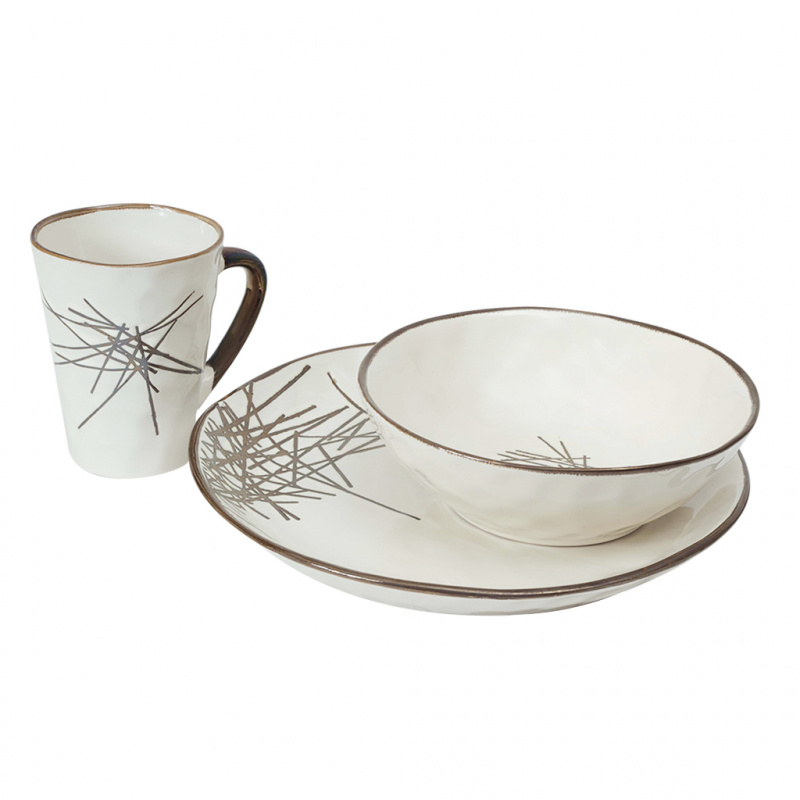 Тарелка "Розчерк" 26,5 см, белая, 106969 2