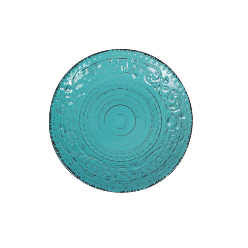 Тарелка салатная "Антик" 21 см, голубая, 106918