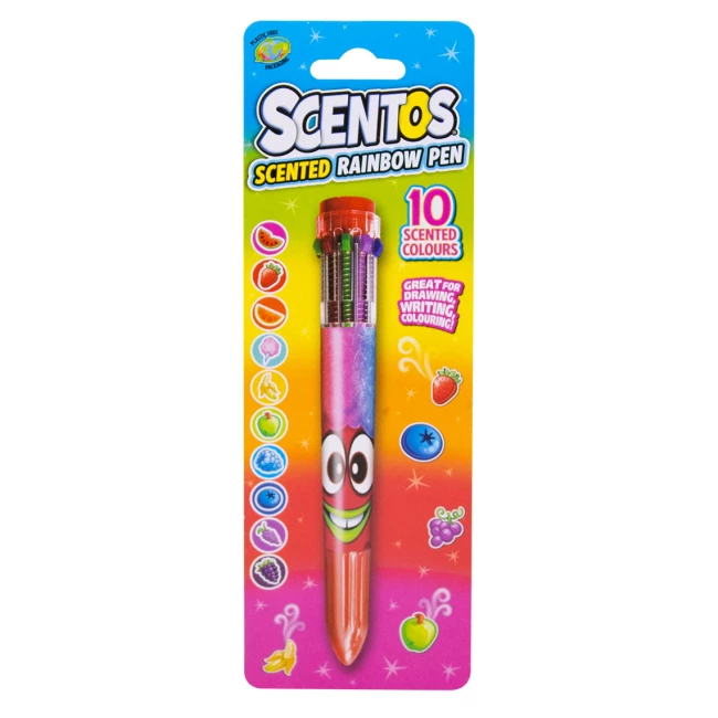 Многоцветная ароматная шариковая ручка - Волшебное настроение W3 (10 цветов, красная и синяя в асс.), 11779-2