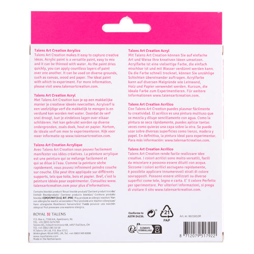 Набір акрилових фарб, ArtCreation, 12*12 мл, пластикова туба, Royal Talens 3