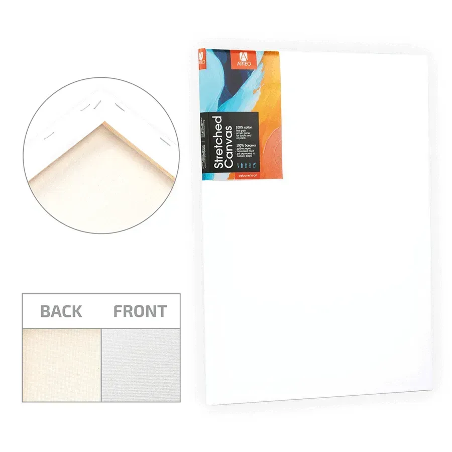 Подрамник, 35*45 см, мелкое зерно, акриловый грунт, хлопок, 280г/м2, Arteo