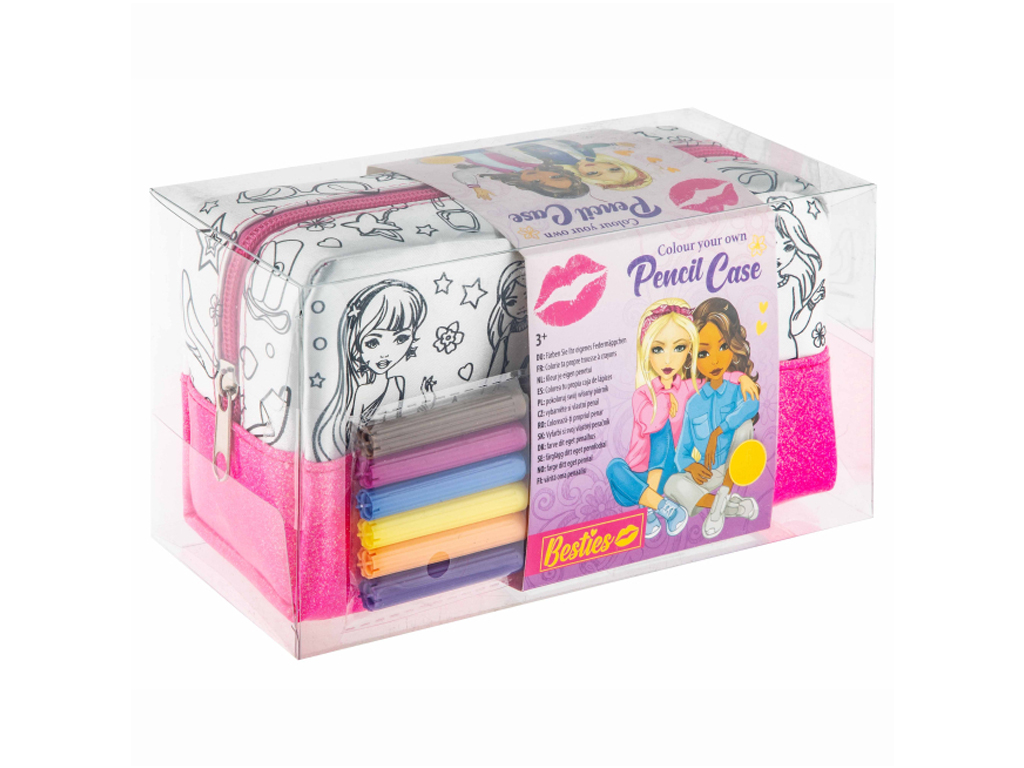 Пенал-розмальовка з фломастерами Besties, 990204