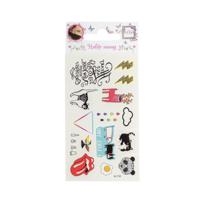 Набір тату Fashion "Будь неповторною!", набір з  4 шт, Lukky, T25632 2