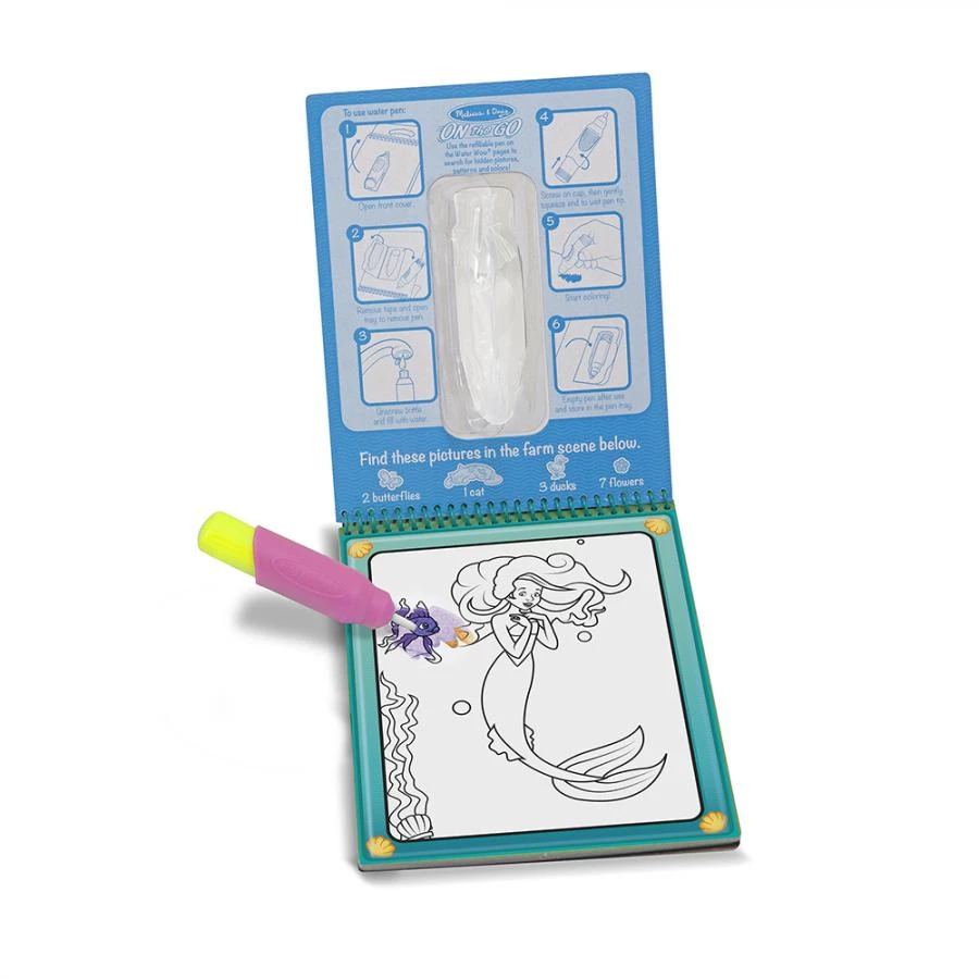 Водная раскраска с ручкой "Сказочный мир", Melissa & Doug. Water WOW, SM93200/6074889 1