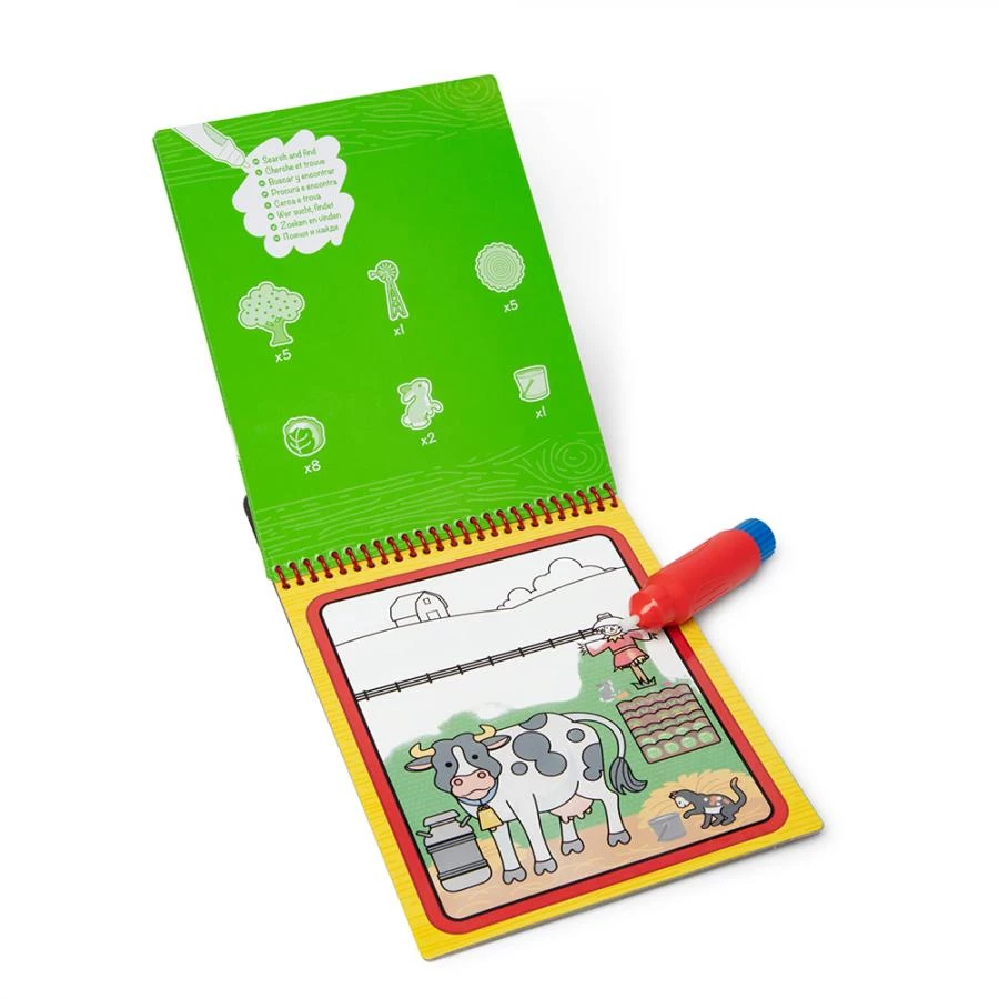 Водная раскраска с ручкой "Ферма", Melissa & Doug. Water WOW, SM93200/6074888 3
