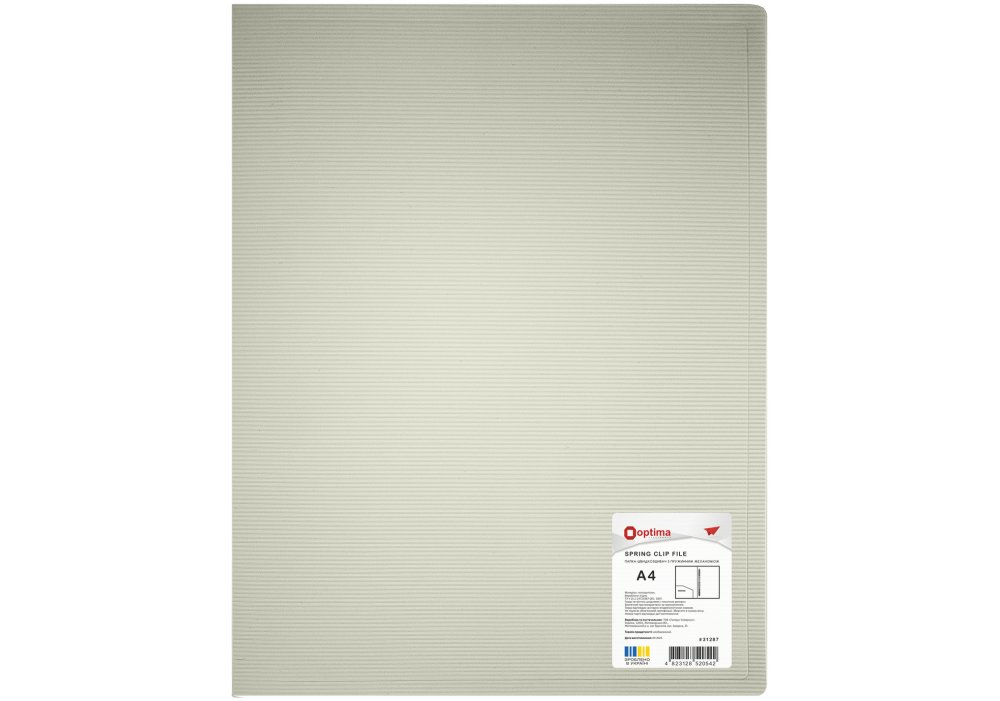 Папка А4, Кліп А, 600 мкм, фактура "СМУГА", асорті, OPTIMA, O31287 3