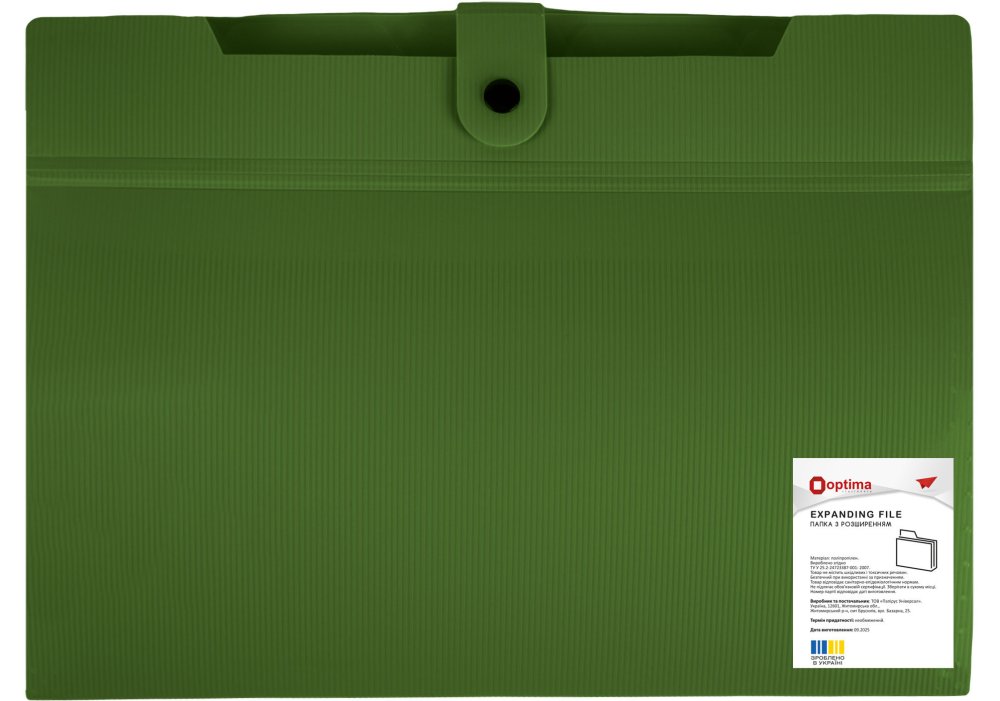 Папка з розширенням, А4, "СМУГА", асорті, OPTIMA, O35546 1