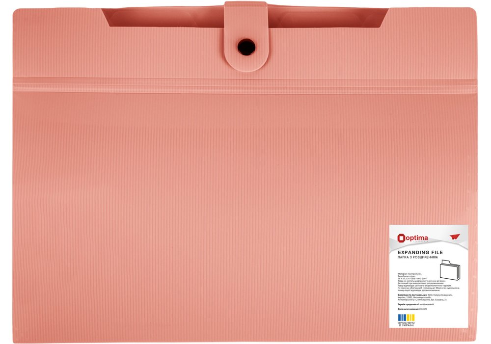 Папка з розширенням, А4, "СМУГА", асорті, OPTIMA, O35546 2
