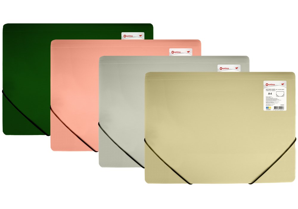 Папка пластикова на гумках А4 фактура "СМУГА", OPTIMA, O30699