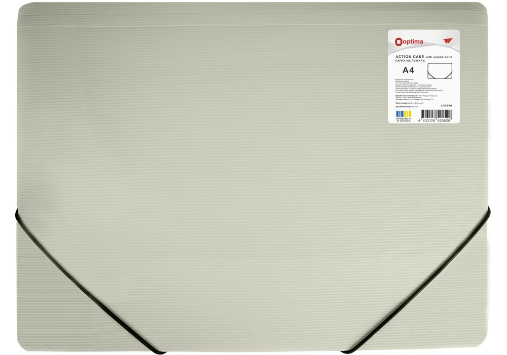 Папка пластикова на гумках А4 фактура "СМУГА", OPTIMA, O30699 3