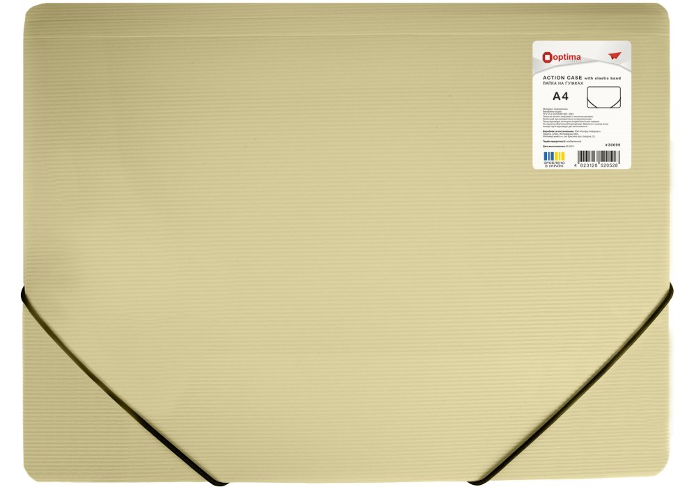 Папка пластикова на гумках А4 фактура "СМУГА", OPTIMA, O30699 4