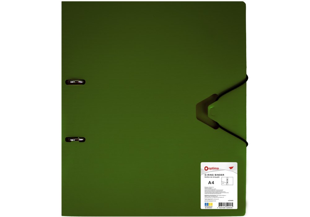 Папка-реєстратор на кільцях, А4, OPTIMA, "СМУГА", асорті, O35462 1