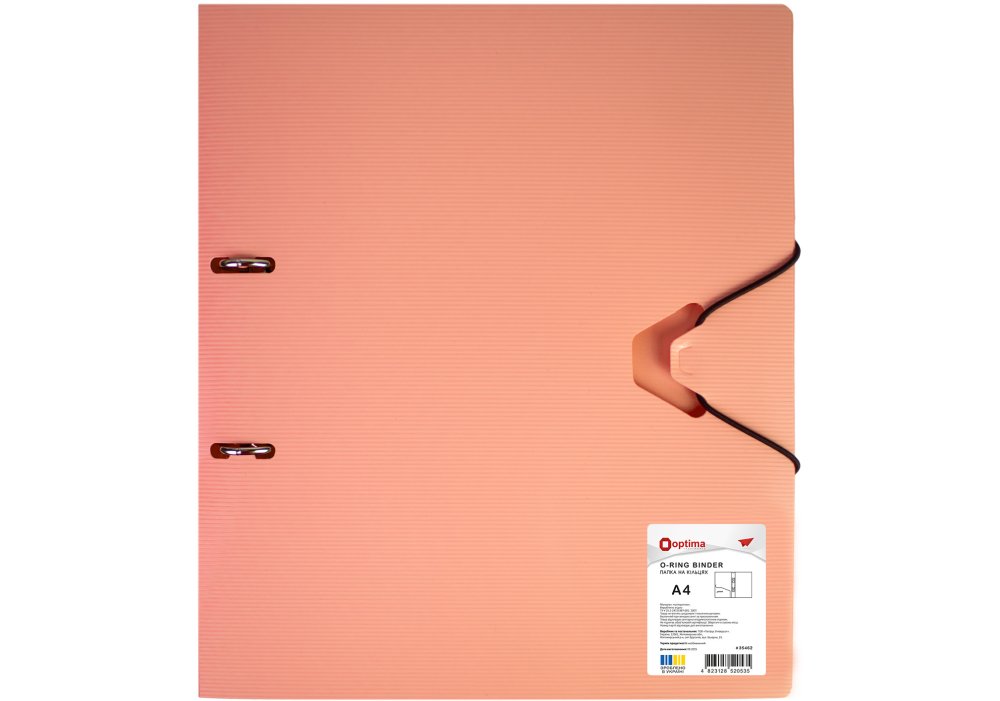 Папка-реєстратор на кільцях, А4, OPTIMA, "СМУГА", асорті, O35462 2