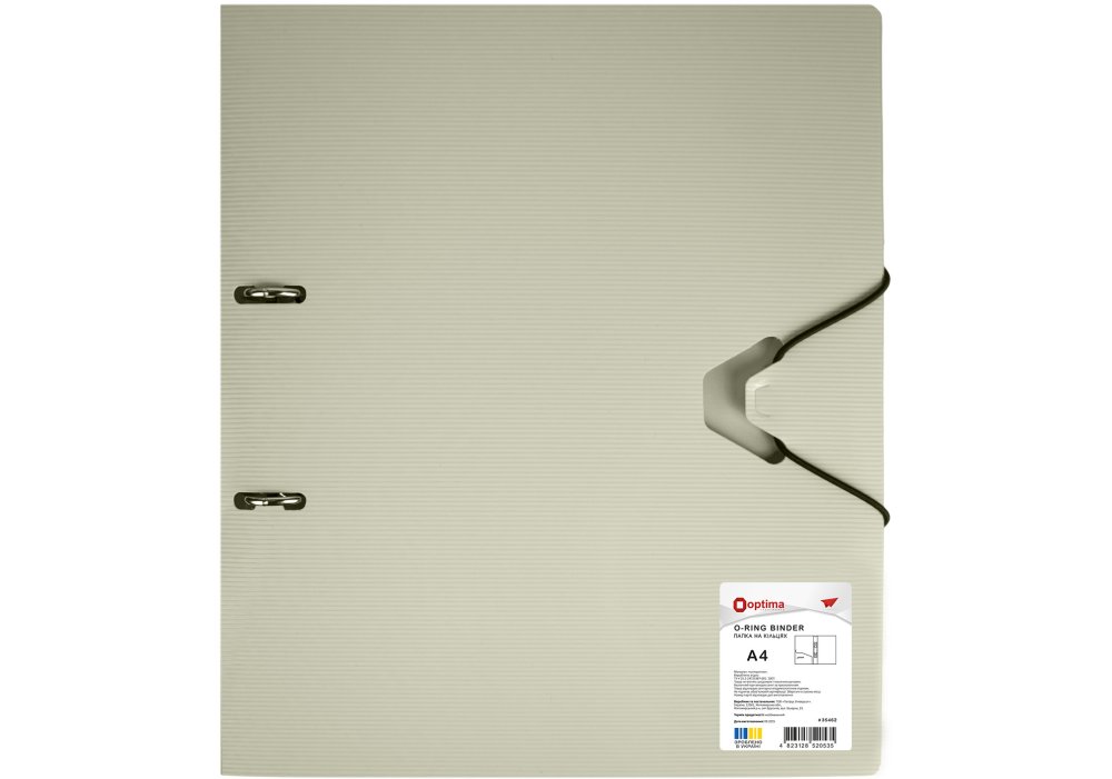 Папка-реєстратор на кільцях, А4, OPTIMA, "СМУГА", асорті, O35462 3