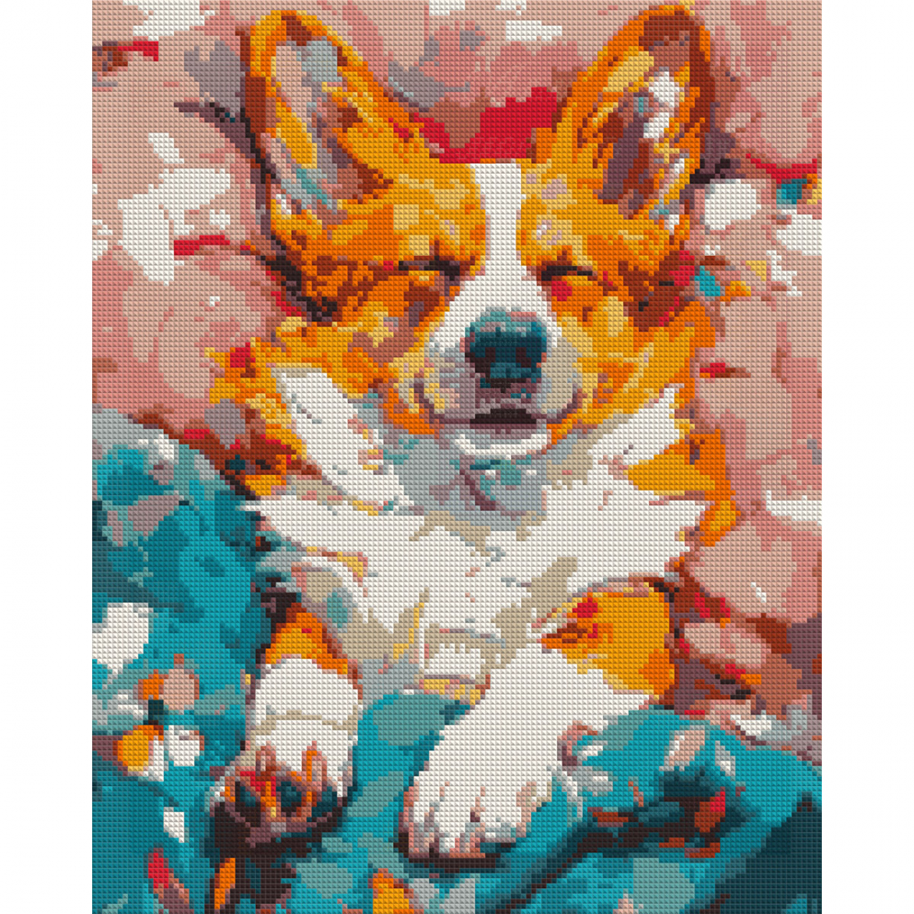 Алмазная мозаика SANTI "Любимый корги" 40*50 см на подрамнике, 956046