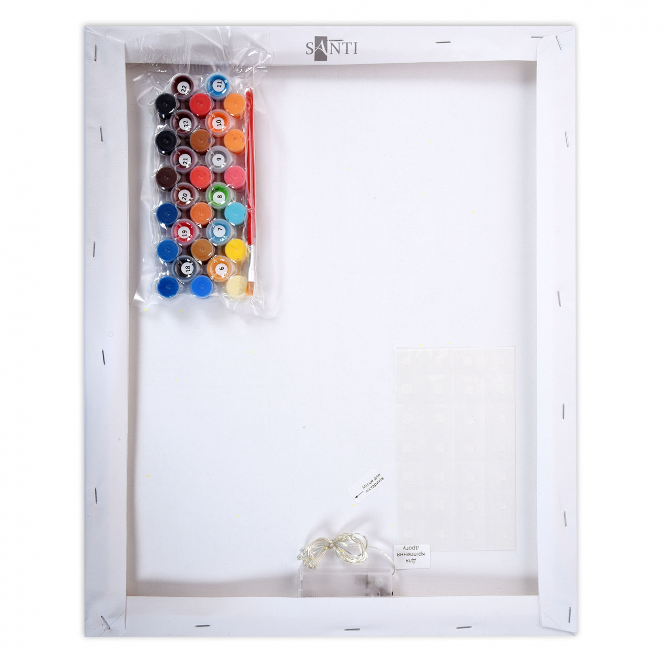 Картина по номерам SANTI "Зайчонок со звездочкой" 30*40 см, LED подсветка, 956443 2