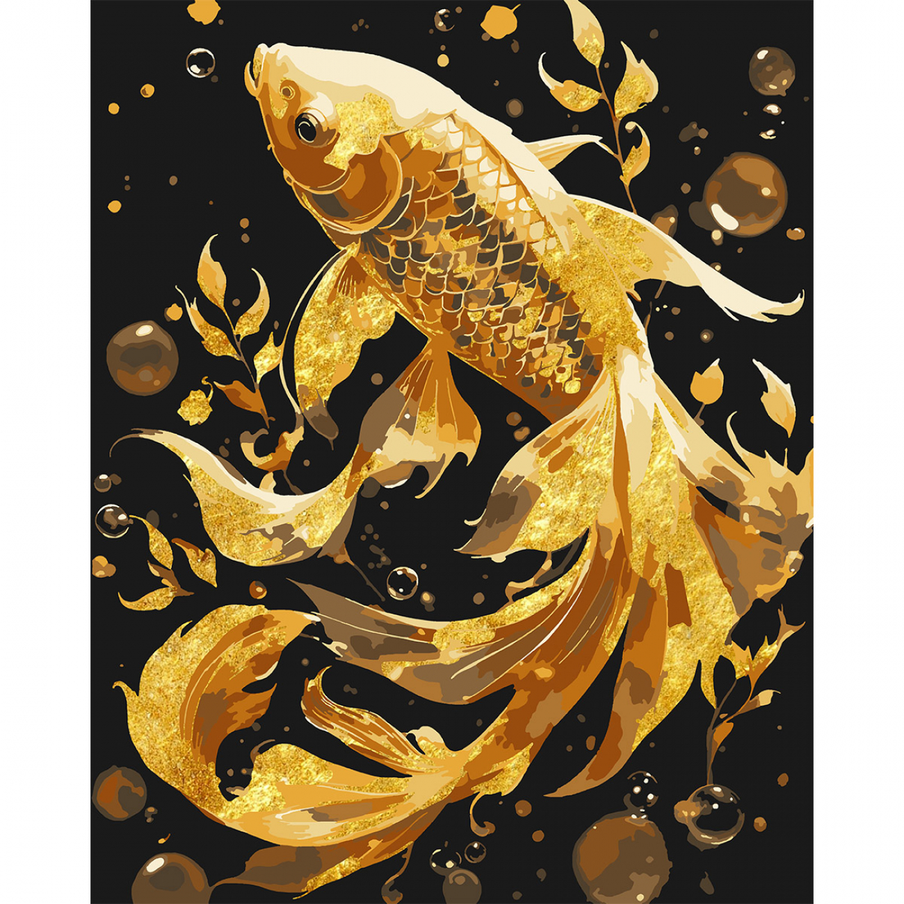 Картина за номерами SANTI "Золота рибка" 40*50 см, поталь, 956849