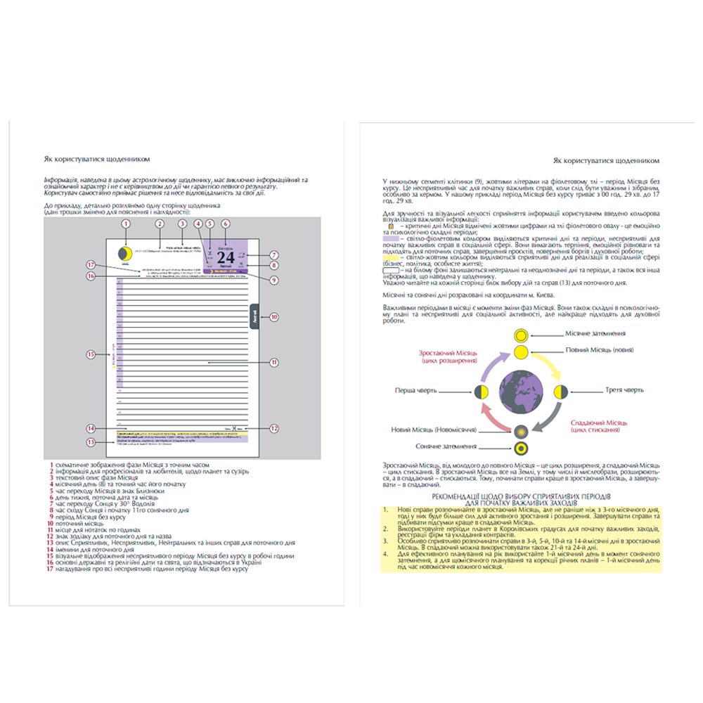 Щоденник астрологічний датований A5, 2026 поліграфічний, 352 ст., рожевий, BM.210700-10 5