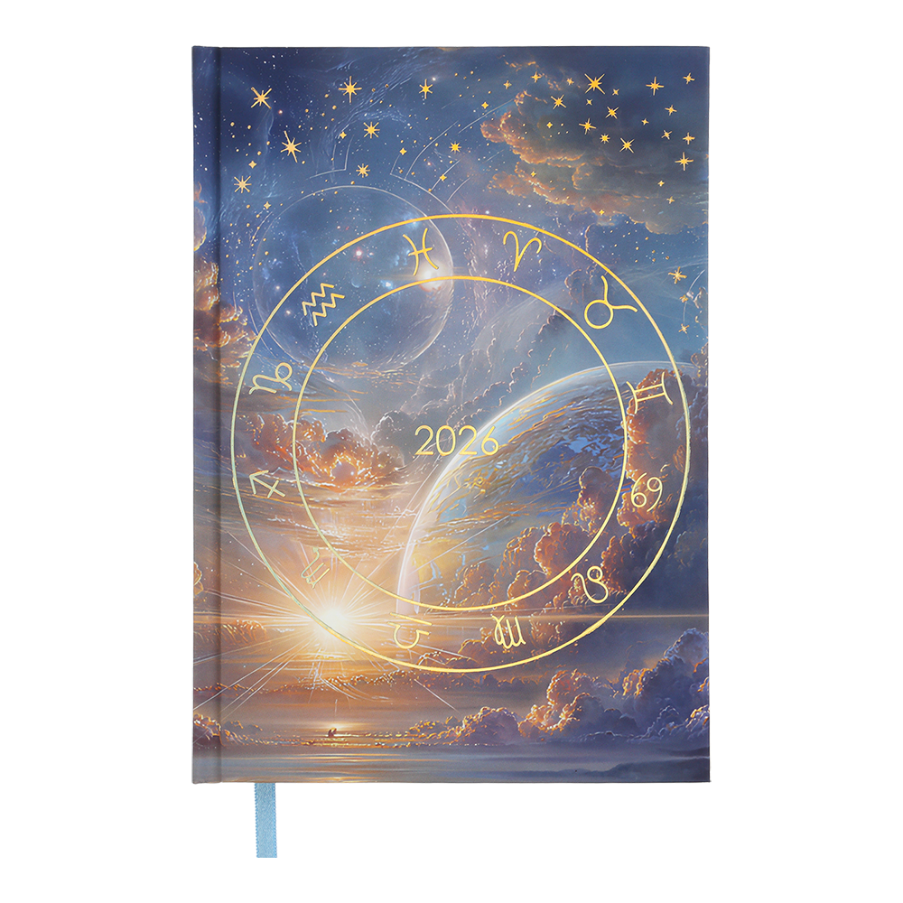 Дневник астрологический датированный A5, 2026 полиграфический, 352 ст., синий, BM.210700-02 1