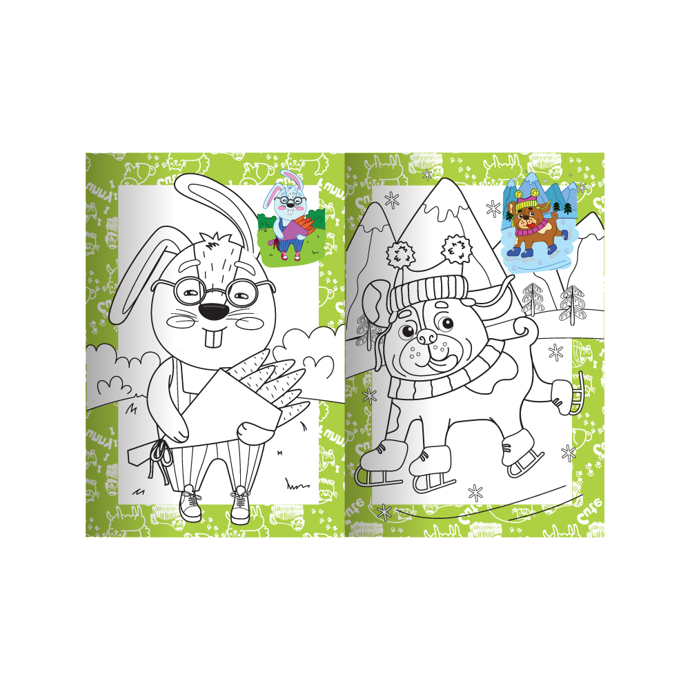 Розмальовка А4 "Збірка розмальовок 40 кольорових сторінок" МІКС", РМ-86 8