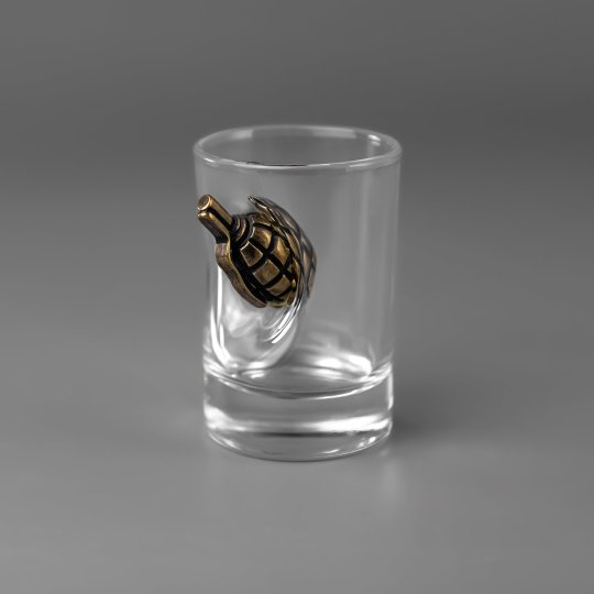 Набор рюмок MIX (шар/герб/лимонка), 3 шт, 50 мл, VSKLO 7