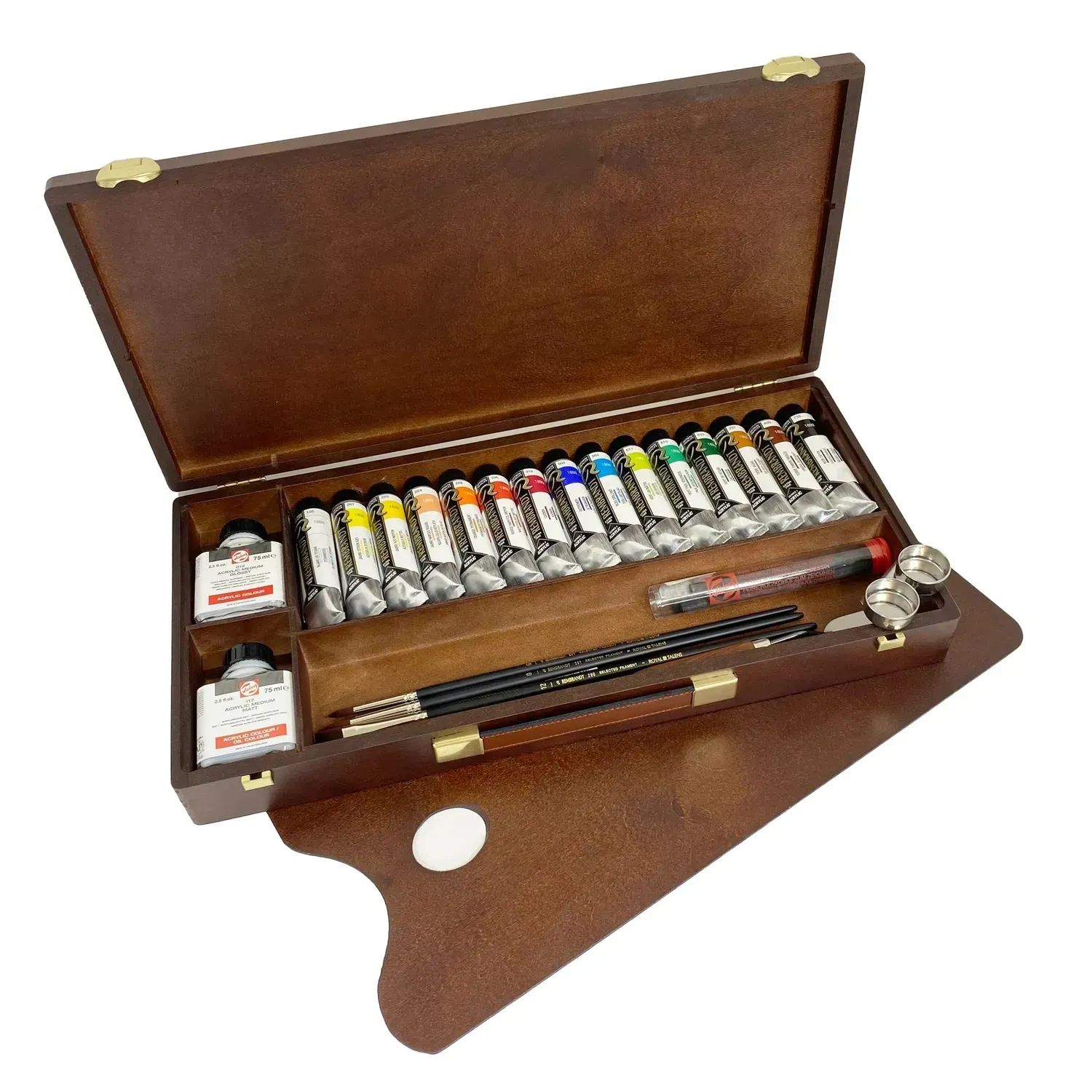 Набір акрилових фарб Rembrandt  Professional, 15 туб фаб+пензлі+допомідні матеріали, карт. коробка, Royal Talens 3