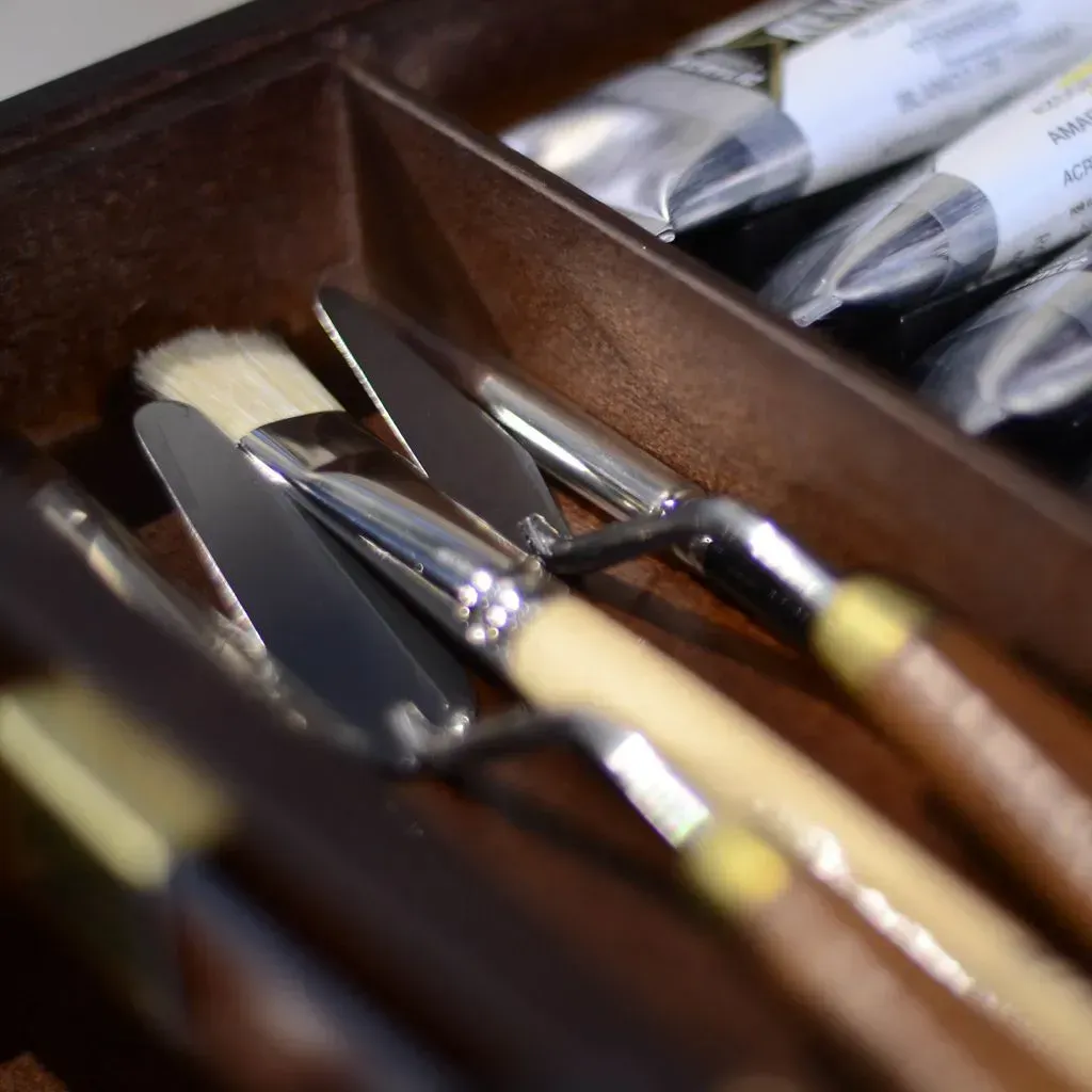 Набір акрилових фарб Rembrandt MASTER, 20 туб фарб+пензлі+допоміжні матеріали, карт. коробка, Royal Talens 5