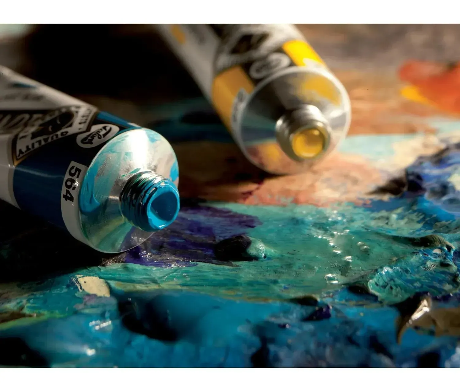 Набір акрилових фарб Rembrandt MASTER, 20 туб фарб+пензлі+допоміжні матеріали, карт. коробка, Royal Talens 10